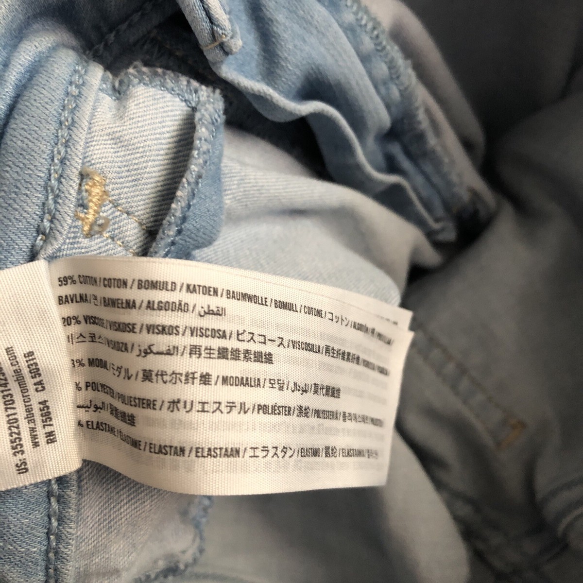 タイ Hollister High Rise Light Wash Blue Denim Jean Leggings Womens Sz