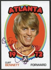 Curt Bennett signed autograph auto 2009 In The Game 1972 Year in Hockey