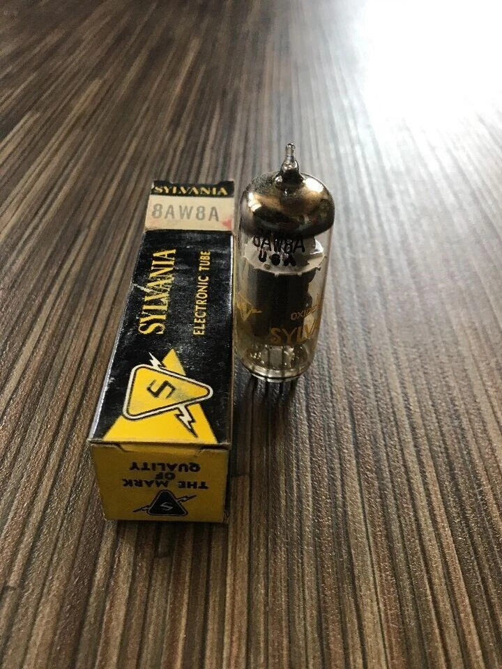 SYLVANIA 8AW8A Audio Válvula de TV Electrónica Vintage para Radio HAM Vacío NOS Tubos Foto 2 de 4