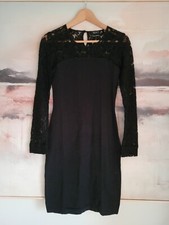 NEXT Little black dress - lace long sleeves - size 6 Great condition LBD goth