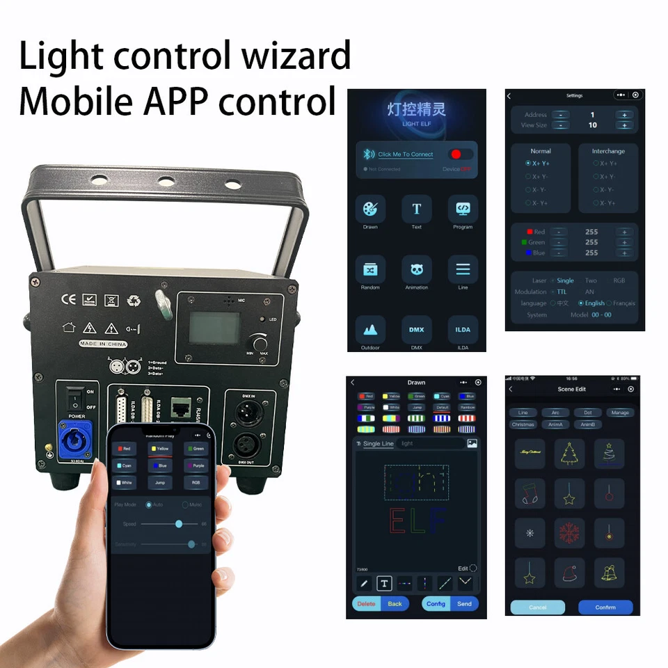 2~5W Full Color RGB Animation Laser Light Projector Effect Beam For DJ Stage - Bild 3 von 4