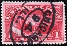 U.S. Used Stamp Scott #Q1 1c Parcel Post. Superb Appearing (corner crease).