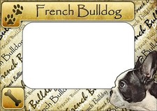 French Bulldog Picture Frame Fridge Magnet