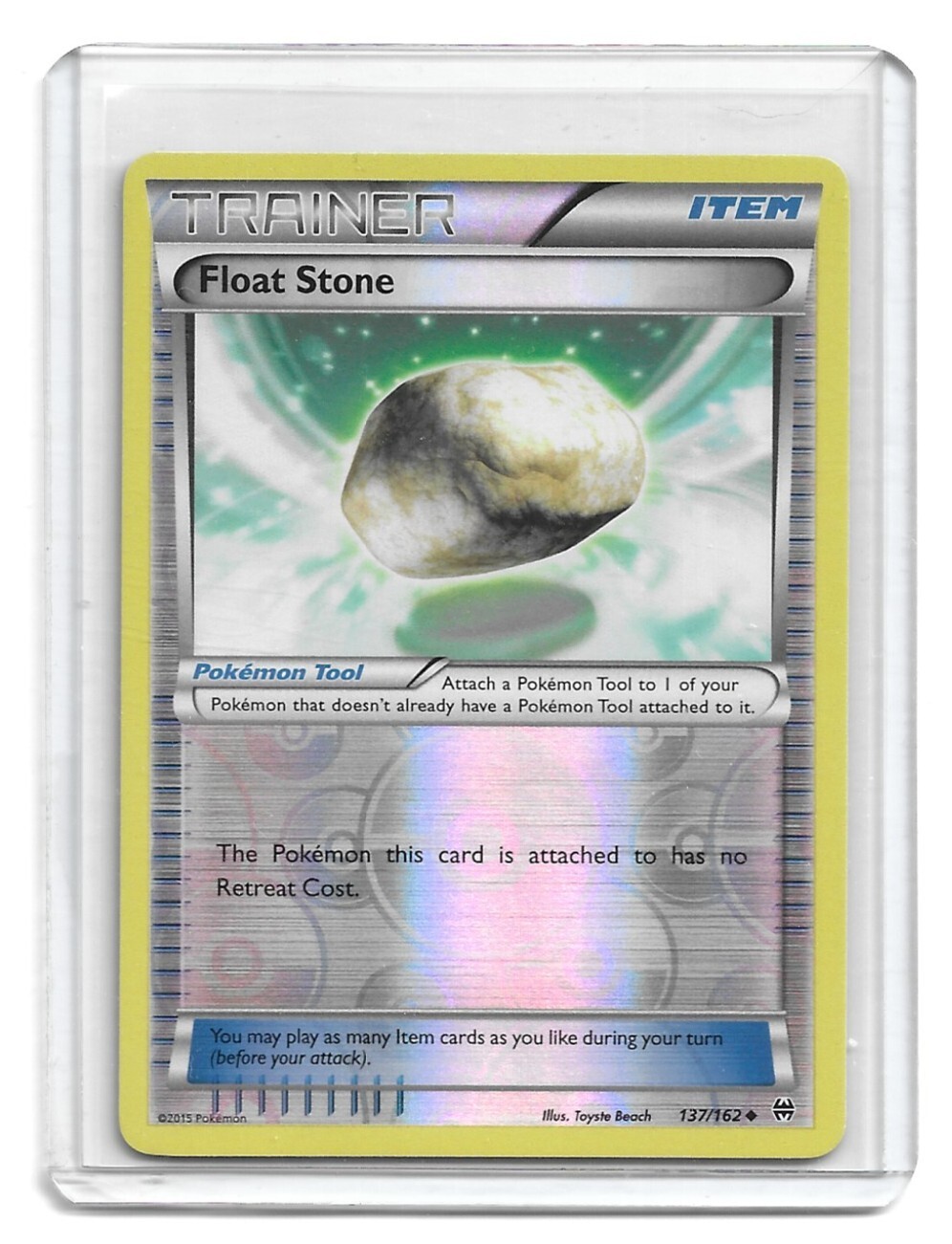 2015 Pokemon - XY: Breakthrough Float Stone #137/162 Reverse Holo