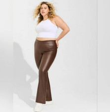 Torrid Full  Length Signature Waist Faux Leather Slim Boot Legging - Brown - 2X