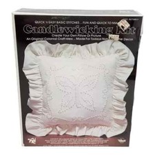 Valiant Candlewicking Kit 4202 Butterfly Pillow or Picture Quick Easy Stitch