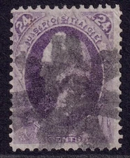 US Scott 153, 1870 Winfield, 24c purple, FINE USED