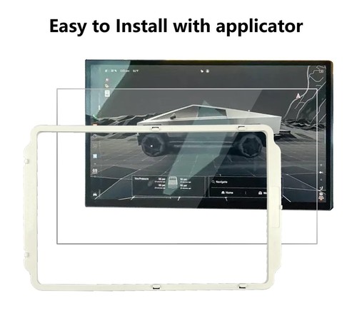 2PCS Matte Tempered Glass Screen Protector for 2024 2025 Tesla Cybertruck Fro... - Picture 3 of 7