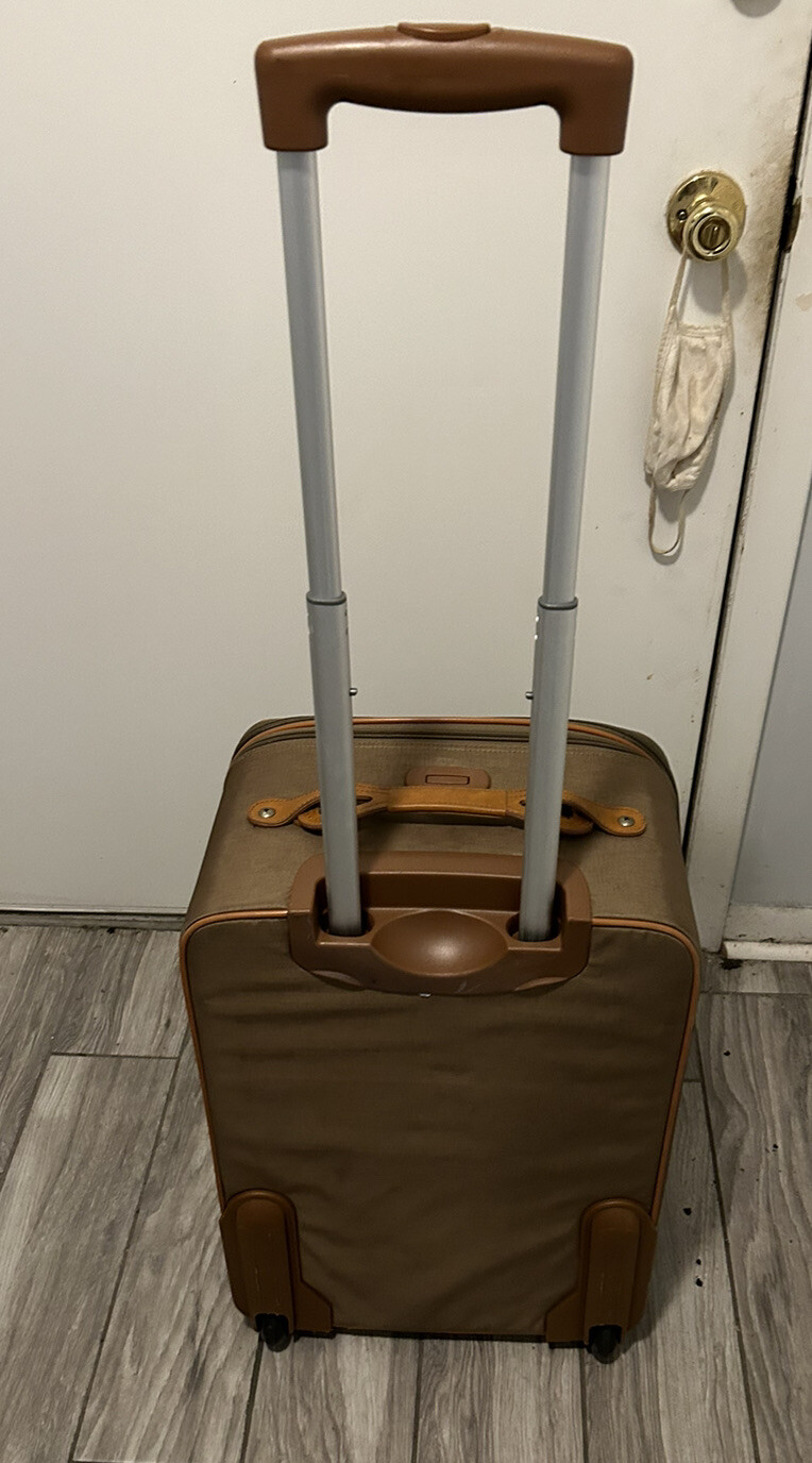 Hartmann 22" Wheeled Upright Carry On Ballistic Nylon/Leather Luggage Vintage eBay