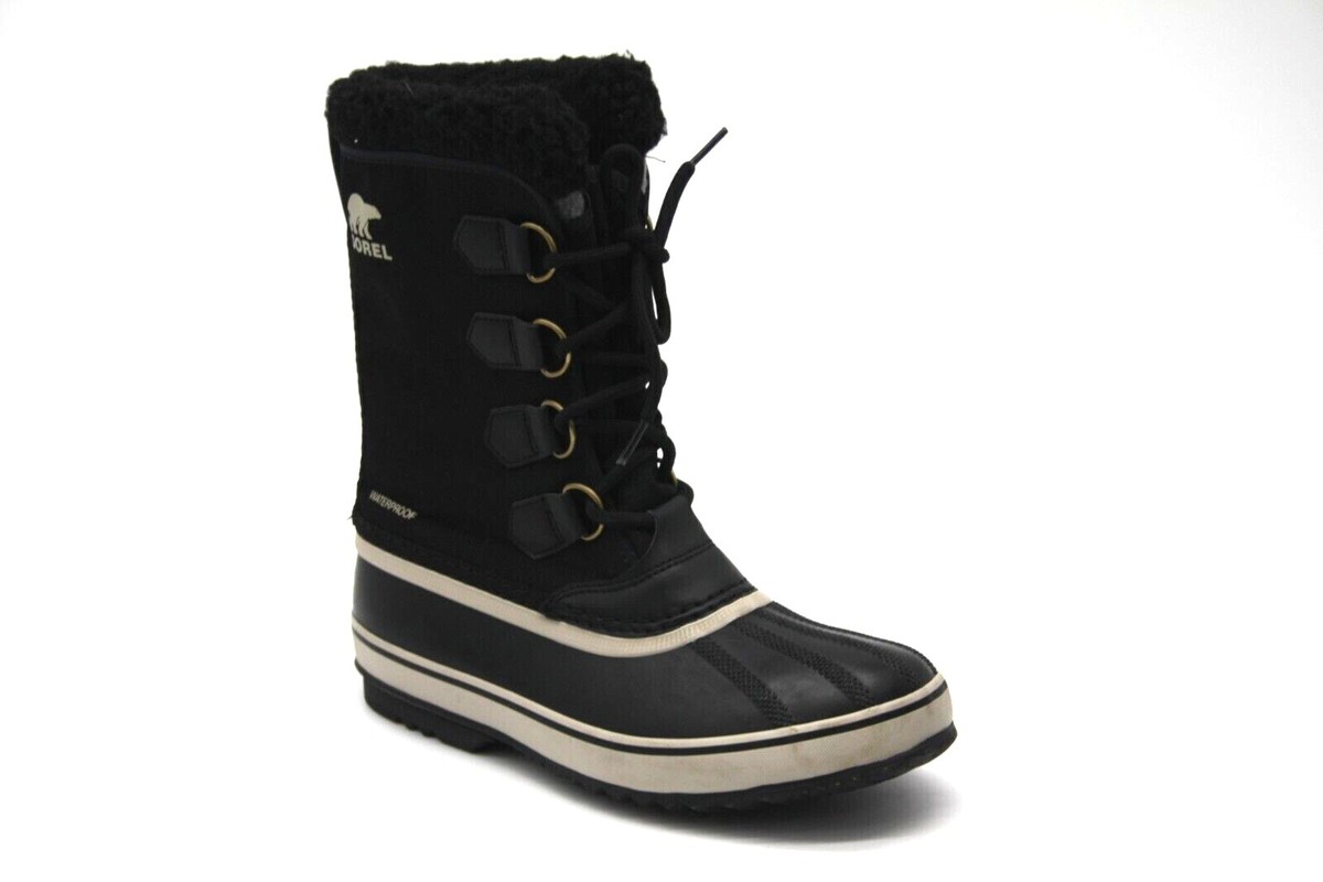 MEN'S SOREL 1964 PAC NYLON NM3487-011 WATERPROOF INSULATED BLACK