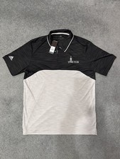 adidas Men's Black/Mid Grey Melange Colorblock Sport Polo A404 Steel Golf Club