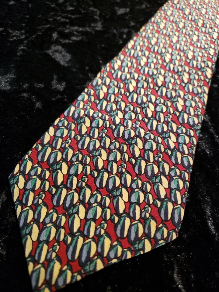 Gravata Molecular Expressions by Stonehenge masculina vermelha azul ácido pantotênico - Imagem 2 de 4