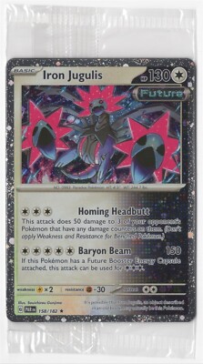 Pokemon Paradox Rift Iron Jugulis 158/182 Cosmos Holo Sealed