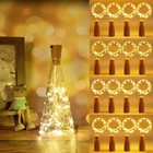 12X Korken 20LED Lichterkette Flaschenlicht Flaschenbeleuchtung Batterie Flasche