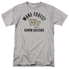 Wake Forest University Adult T-Shirt Demon Deacons Logo, Athletic Heather, S-5XL