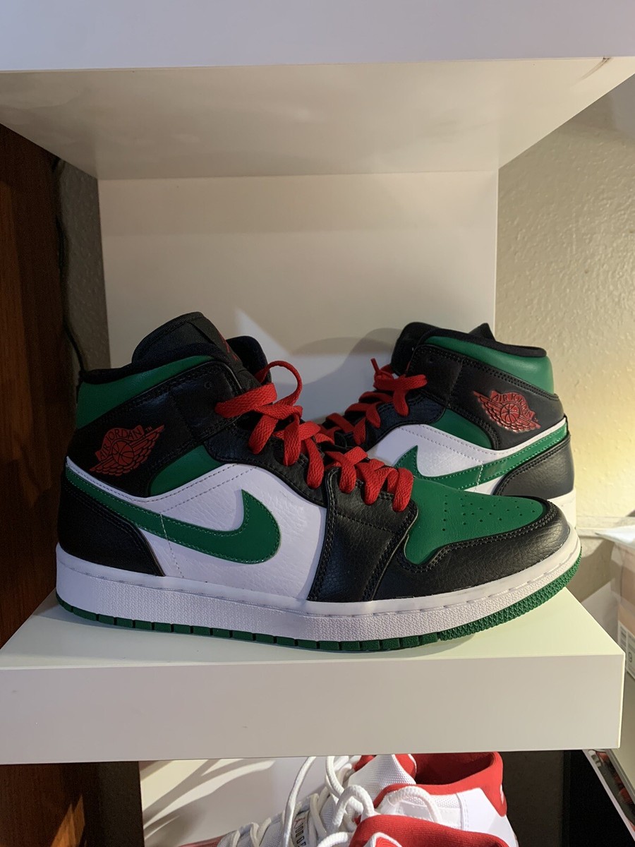 Nike Men\'s Air Jordan 1 Mid \'Pine Green\' (2020) (554724-067) Size 8 Nike Air Jordan 1 Mid Pine Green Toe 2019 Men main image 4