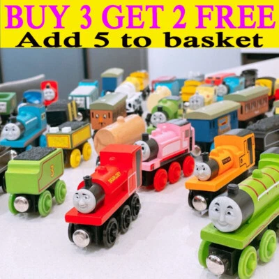 Thomas- Wooden Tank Engine Trains Tender Play Train Toy Magnetic Railway Brio UK