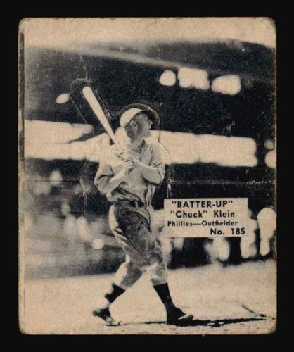 Chuck Klein #185 1934 Batter Up card