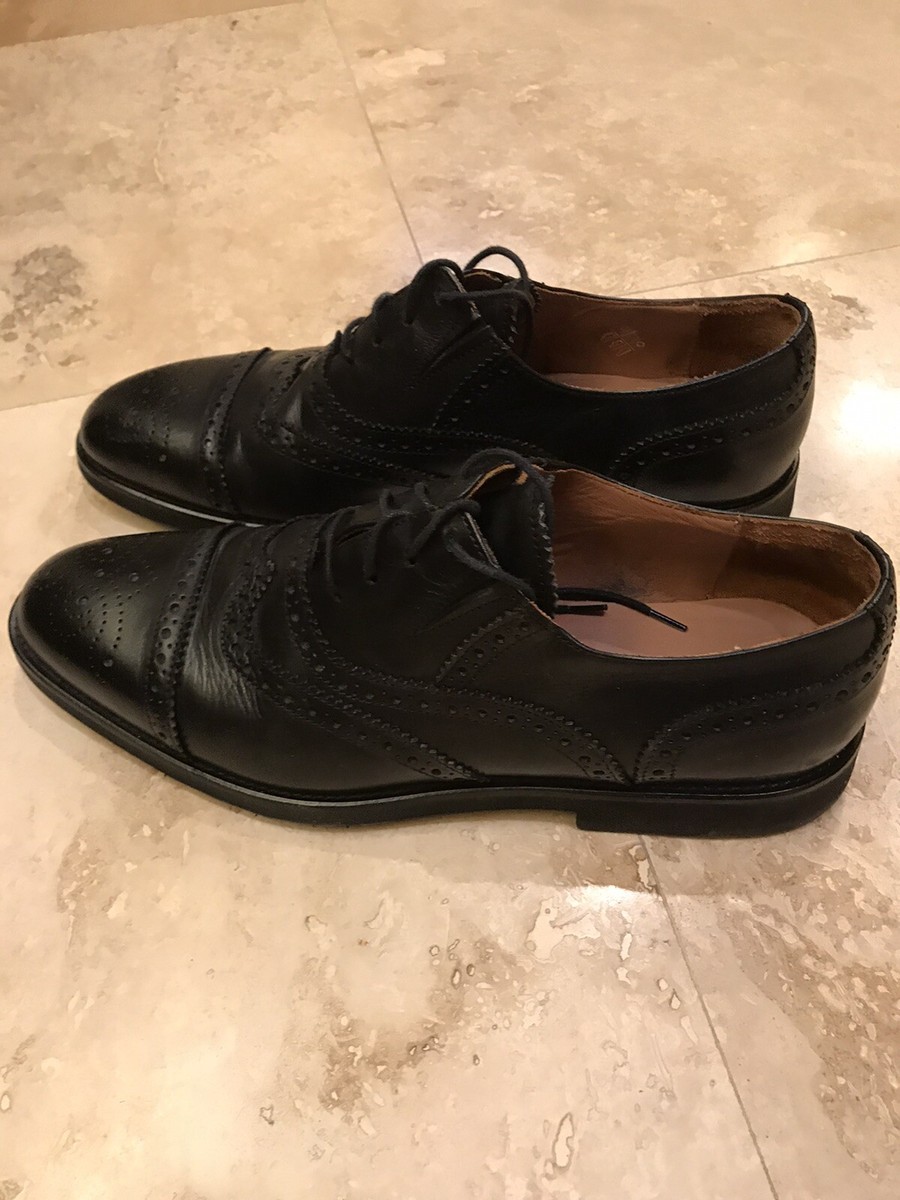 Mike Konos Black Cap Toe Oxford Dress Shoes Italy 10 $300  display picture 2