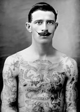 Vintage Tattoo Image 14 x 11" Photo Print
