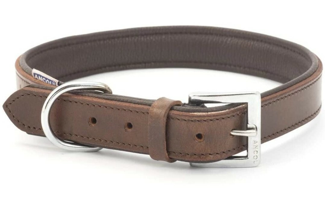 Ancol Vintage Leather Padded Collar 59-68cm Size 9