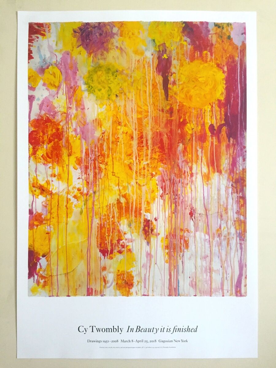 Cy Twombly Vintage Gallery Exhibition Print Ad Framed Art Cy Twombly Vintage Gallery Exhibition Print Ad Framed Art