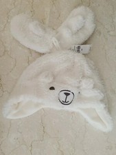 Baby Gap Girls Polar Bear Sherpa Winter Hat set Mittens M/L NWT