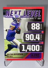 2021 Panini Score Justin Jefferson Next Level Stats Red #NL23