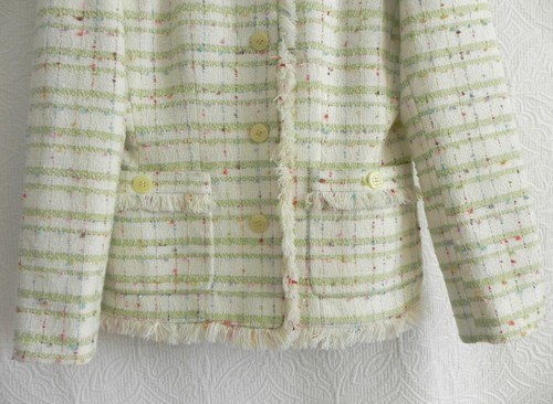 Primera Edición Liz Claiborne Falda Traje Tweed Cuello Redondo Blazer/Falda Recta 6 - Imagen 6 de 12