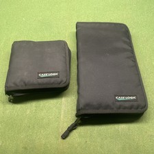 Lot of 2 Case Logic CD Storage Cases Disk Holders Black