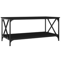 Couchtisch Schwarz 100X50X45 Cm Holzwerkstoff Und Eisen