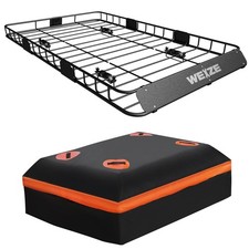 WEIZE 54" x 34" Heavy Duty Roof Rack Basket, 200LBS Universal Rooftop Cargo Bask
