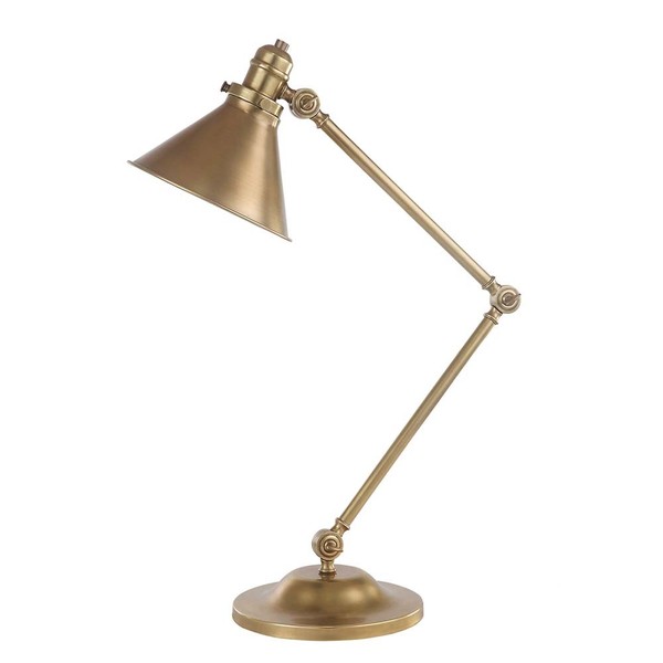 Schreibtischlampe BüRolampe Beistelllampe Messing H 66 Cm Spot Verstellbar-image