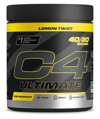 Cellucor C4 Ultimate Pre Workout Pulver Zitrone 20 Portionen (1er Pack), schwarz 