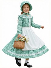 Cuteshower Pioneer Dress Colonial Costume Prairie Green, 14-16 XL years
