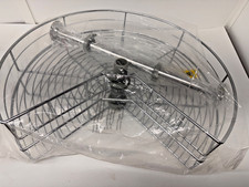 Corner Cabinet Lazy Susan Chrome 24  Diameter Vevor Kidney Shaped Rotating New