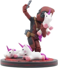 Quantum Mechanix Marvel Q-Fig Figure X-Force Deadpool Unicorn Selfie in Box New