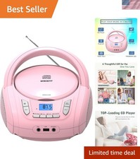 Portable CD Player Boombox with Bluetooth,FM Radio,USB MP3 Playback,AUX-in,He...