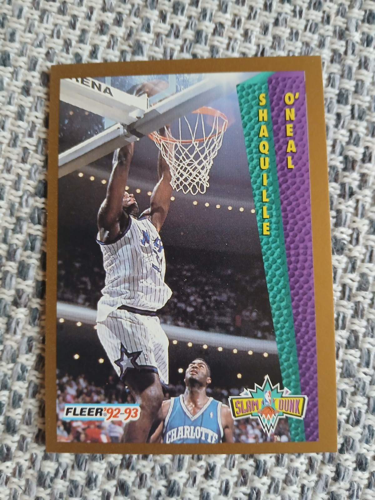 1992-93 Fleer Slam Dunk #298 RC, Shaquille O'Neal (Orlando Magic)