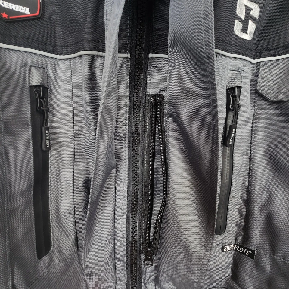 Striker Ice Hardwater Jacket Mens 3XL Gray Hooded Insulated Sureflote Fishing - Image 4 of 4