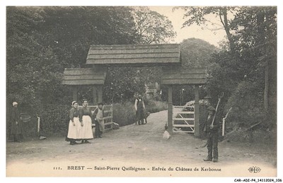 CAR-ADIP4-0253-29 - BREST - Saint-Pierre Quilbignon - Eingang zum Schloss Ke