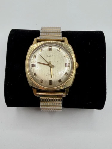 VINTAGE 70S TIMEX ELECTRIC DAY DATE 9644 4170 GOLD TONE WORKING