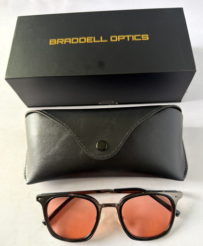 Braddell Optics FL-41 Migraine Glasses Rose Tinted Light Sensitivity YC-14055