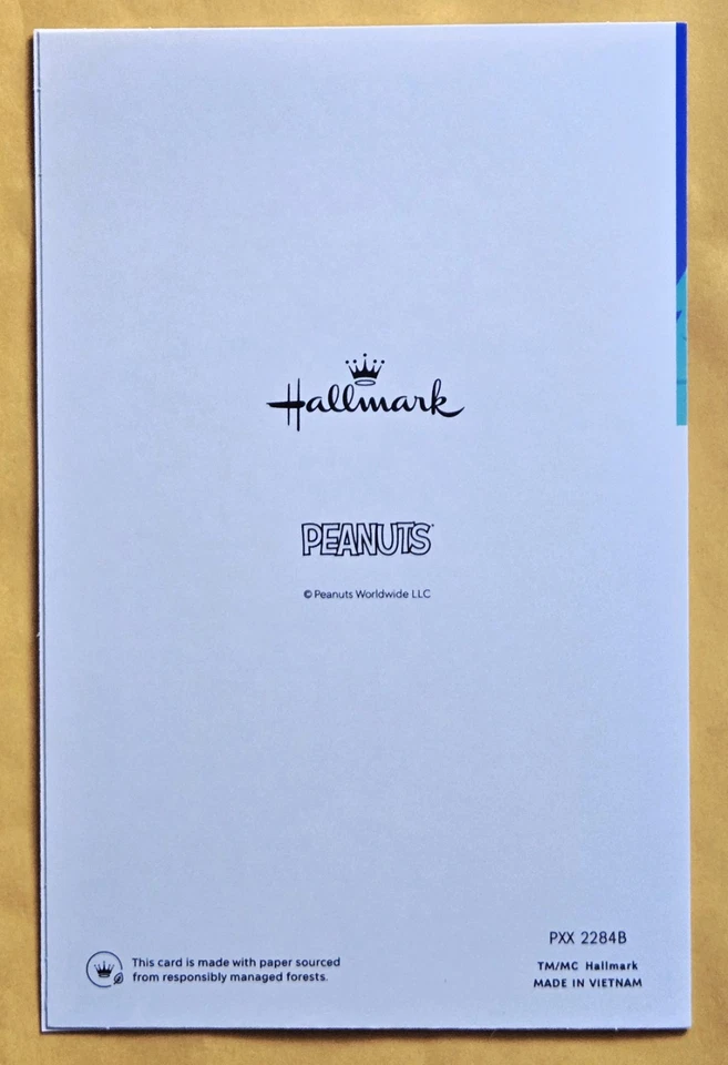 Peanuts Snoopy & Friends Merry Christmas Greeting Card (+Envelope 5x7.6") - Image 3 of 4