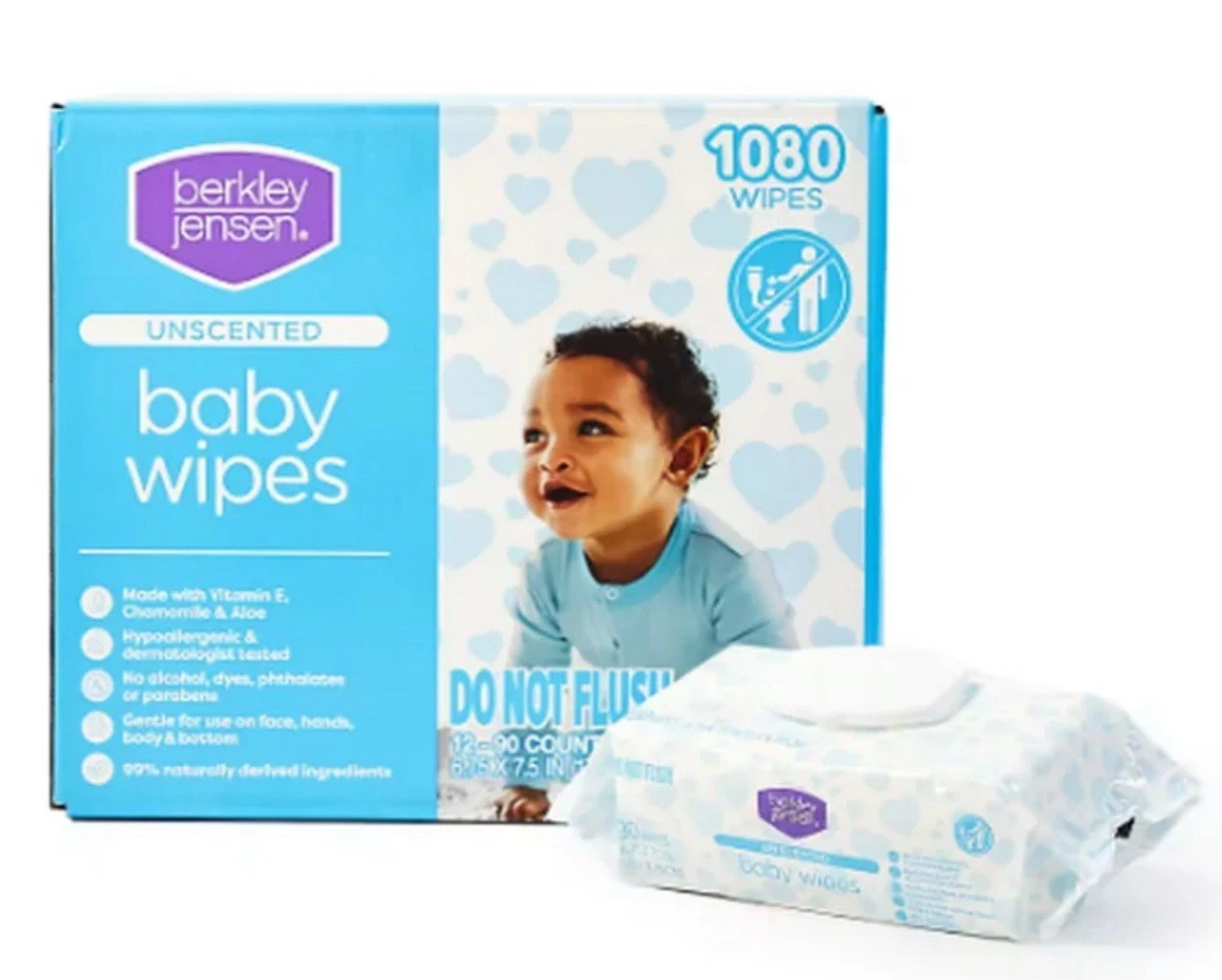 Berkley Jensen Unscented Baby Wipes 1080 Count, Hypoallergenic- NEW
Opens in a new window or tab