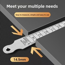 Stainless Steel High Precision Gap Gauge Aperture Ruler Taper Ruler 0-15mm