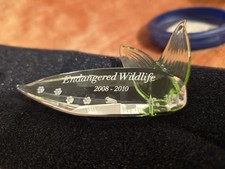 Swarovski endangered wildlife plaque 0906929 Crystal collectible 2008 2010