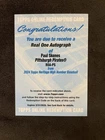 USED 2024 Topps Heritage Paul Skenes Real Ones Auto Rookie Pirates Redemption