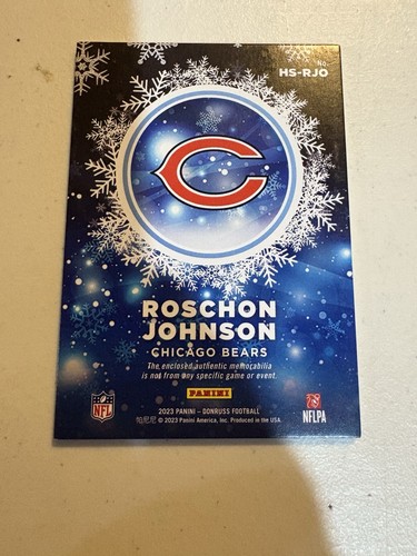 2023 Donruss Roschon Johnson Sweter Naszywka Rookie Card HS-RJO - Zdjęcie 4 z 4