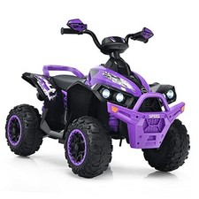 Ride On ATV, 12V Kids 4 Wheeler Battery Powered Toy Car for Toddlers, Purple